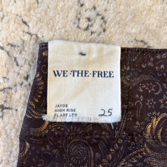 NWT Free People Jayde high rise, flare legged chocolate jeans - Picture 7 of 9